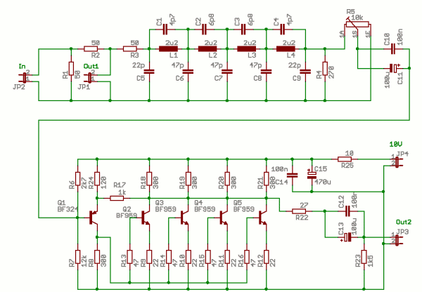 Stromlaufplan des Verstrkers