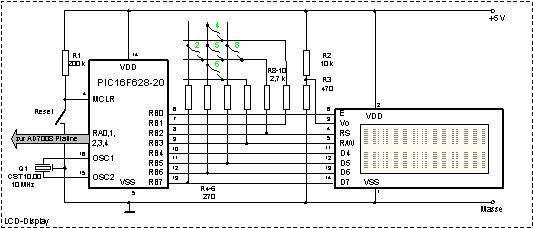 Tastatur und Display fr AD7008 - anklicken zum
                Vergrern